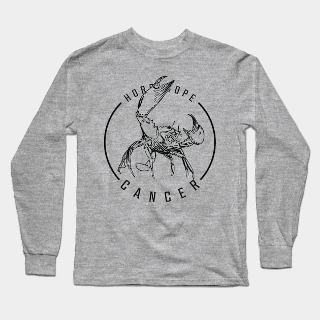 Zodiac Sign Cancer Long Sleeve T-Shirt by Snowman store